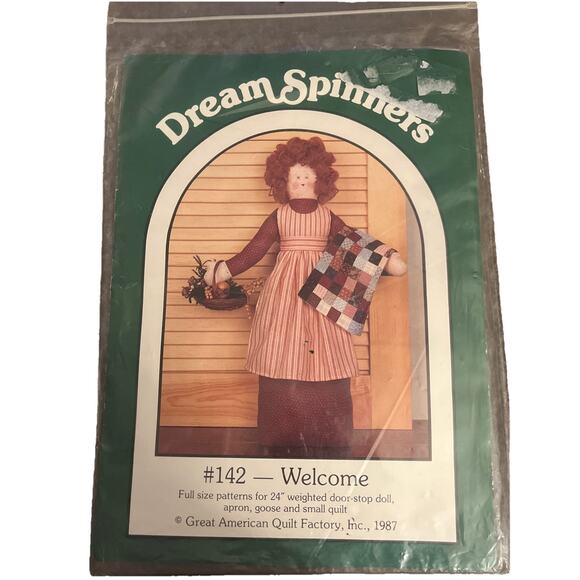 Vintage Dream Spinners Lot Of Goose Doll Patterns #135 & #142 Cattails Door-Stop - Picture 5 of 6